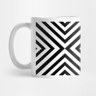 Abstract triangles geometric pattern - black and white. Mug